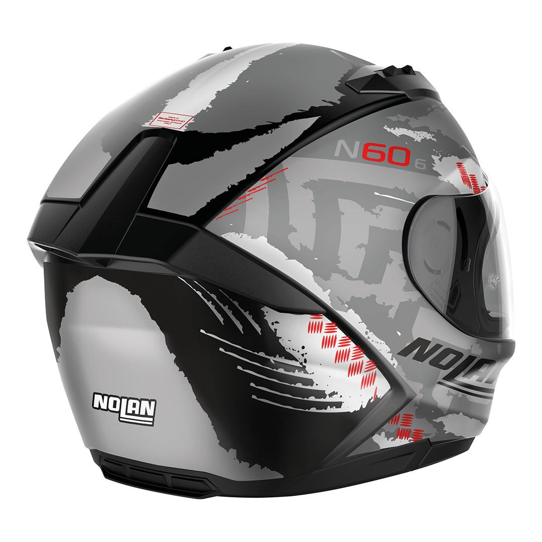 Casco Nolan N60-6 Wheelspin 058 Flat Blk/Red