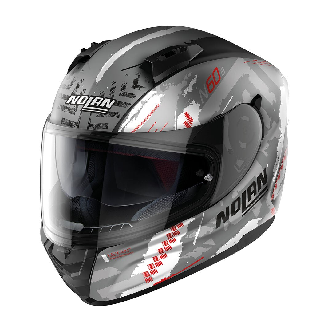 Casco Nolan N60-6 Wheelspin 058 Flat Blk/Red