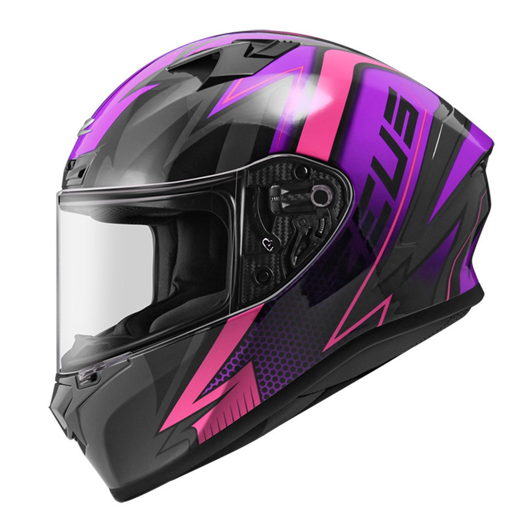 Casco Zeus ZS826 Negro/Purpura
